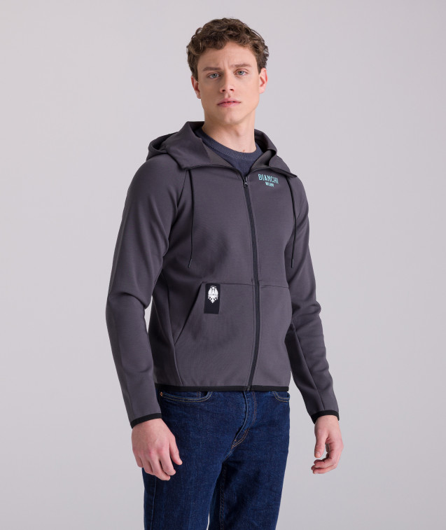 BIANCHI MILANO FAN - FELPA CON CAPPUCCIO