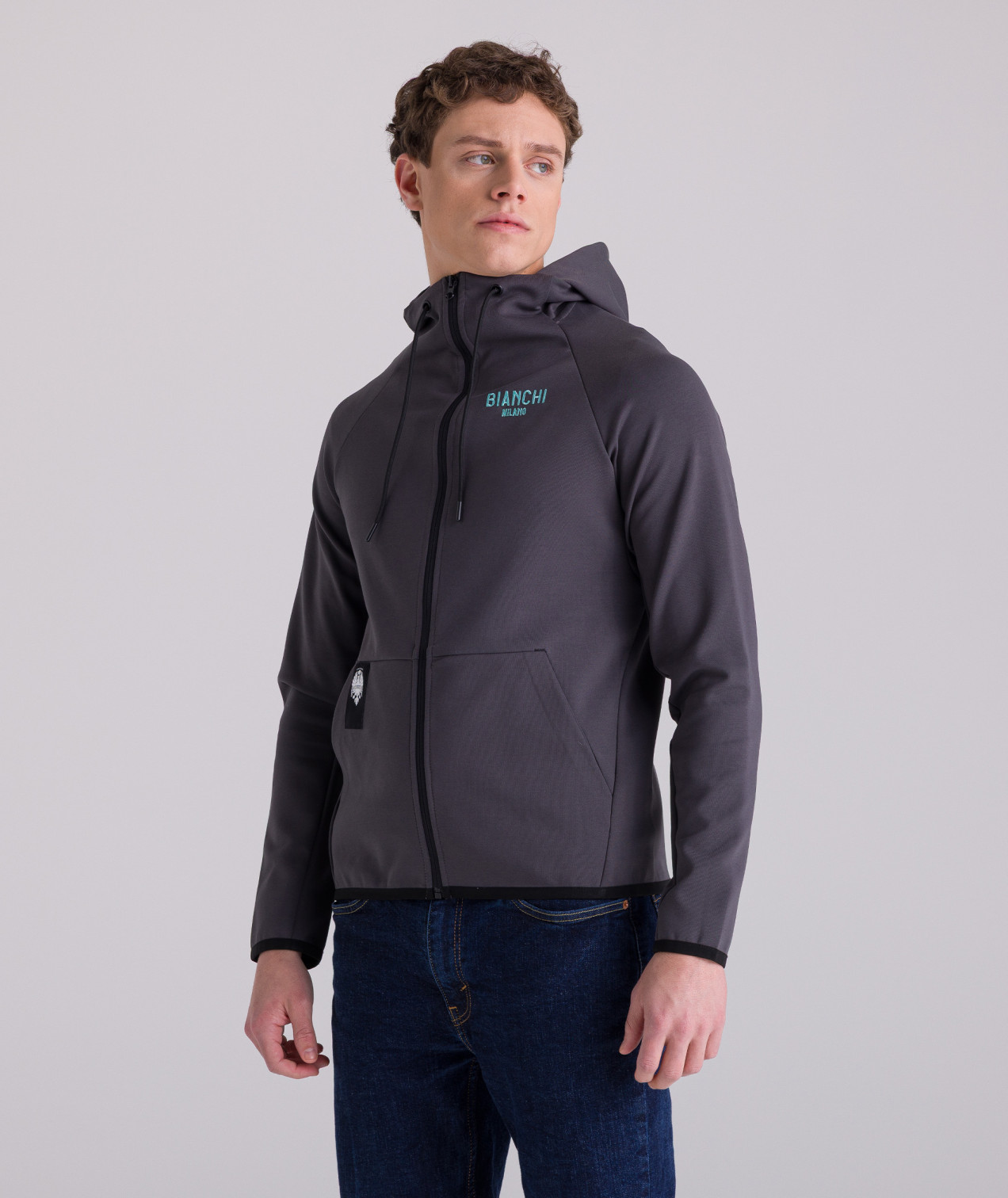 BIANCHI MILANO FAN - FELPA CON CAPPUCCIO BIANCHI MILANO FAN - FELPA CON CAPPUCCIO